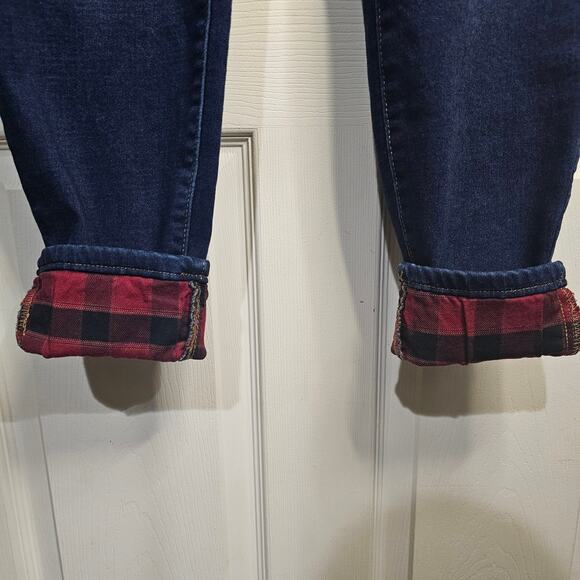M Jeans by Maurices Mid-Rise Dark Wash Denim – XL-Short, Checkered Flannel Cuff - Picture 6 of 8